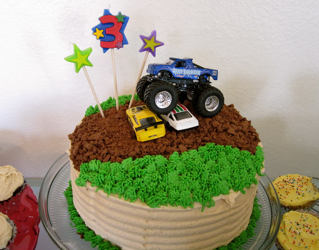 monster truck cake Chocolate with peanut butterbutter