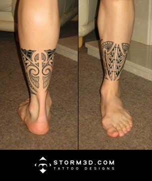 Tribal Leg Band Tattoo