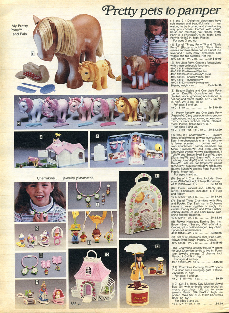 Sears Wishbook scan 1984 Hasbro Charmkins & My Little Pony 
