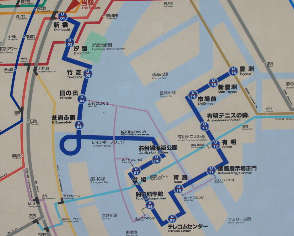 New Transit Yurikamome Line Map: Odaiba, Tokyo, Japan | Flickr