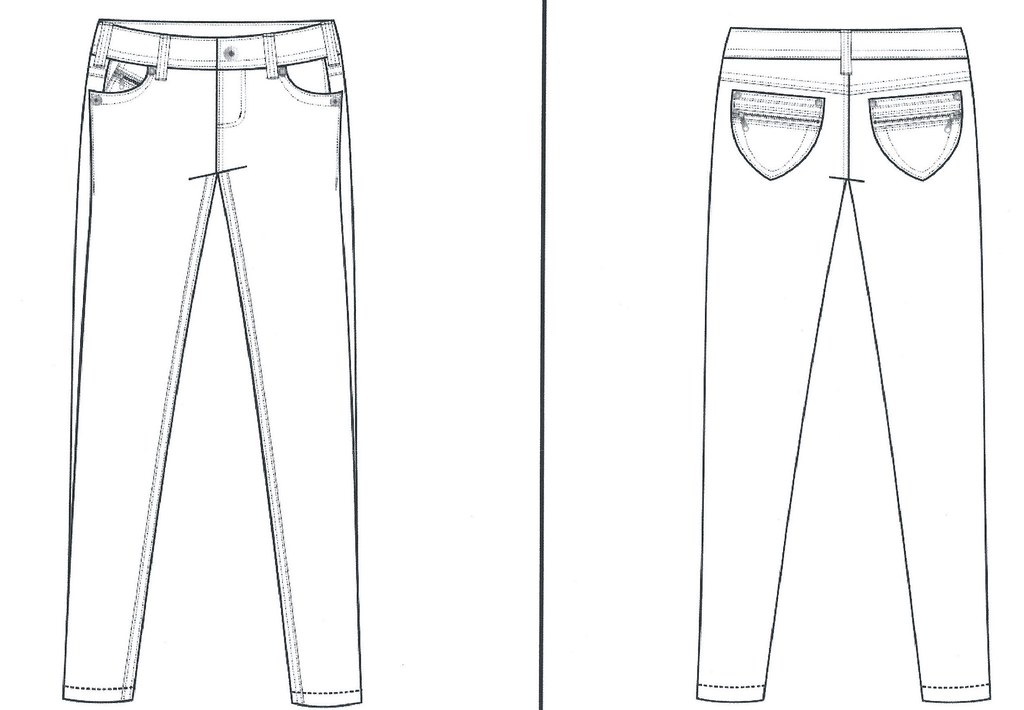 Desenho técnico - calça jeans | Ana Carina Segna | Flickr