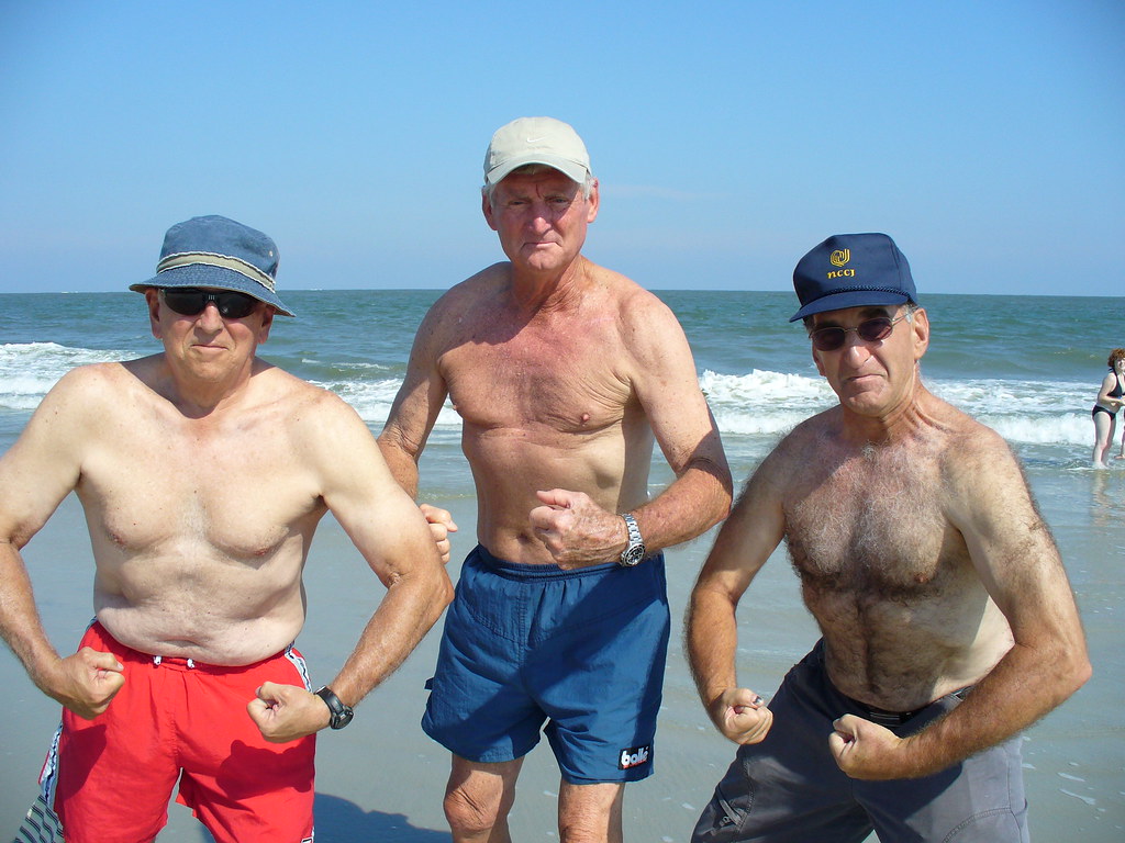 3 Old Men Posing On Beach Barry Brown Flickr 7063