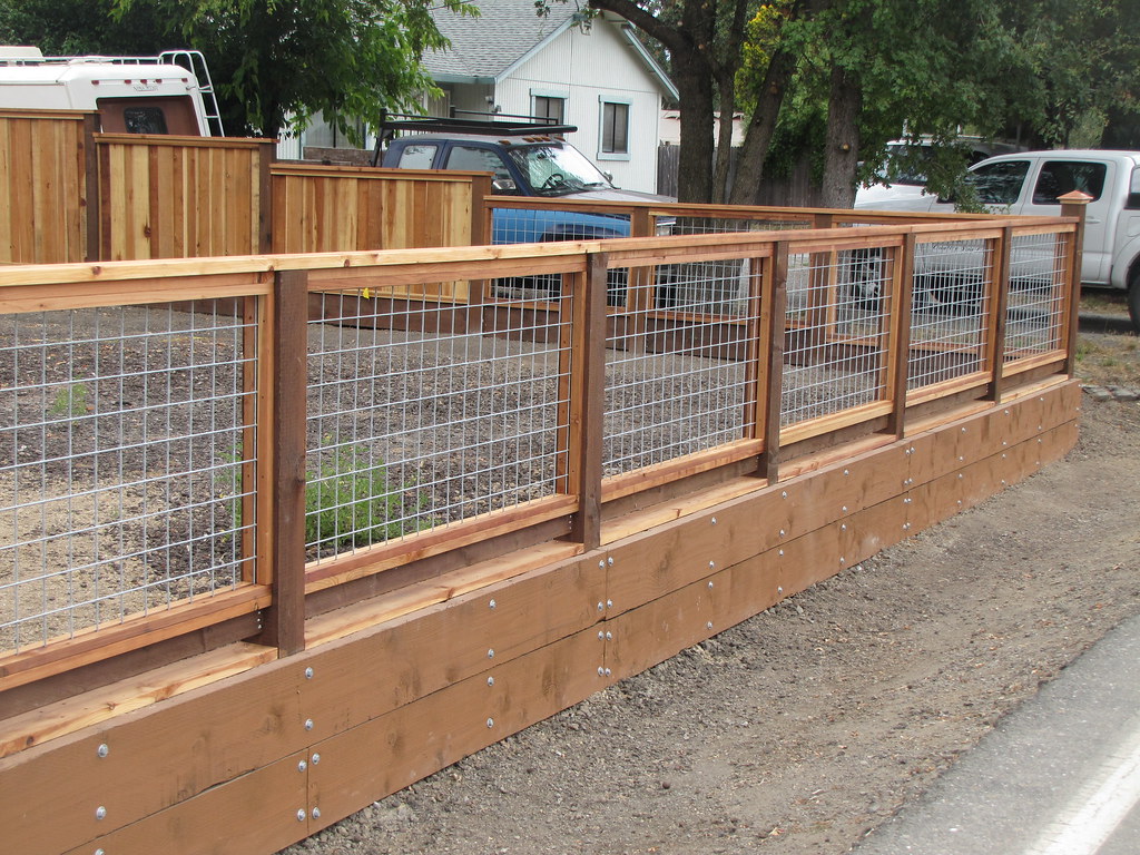 cedar and hog wire fence