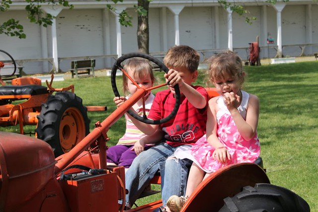 Kids enjoying a tractor at the festival at Chippokes State Park, Virginia