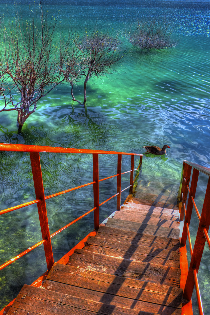 Stairway at Kournas lake | Theophilos Papadopoulos | Flickr