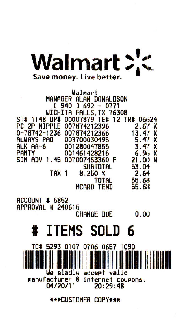 walmart copy receipt app