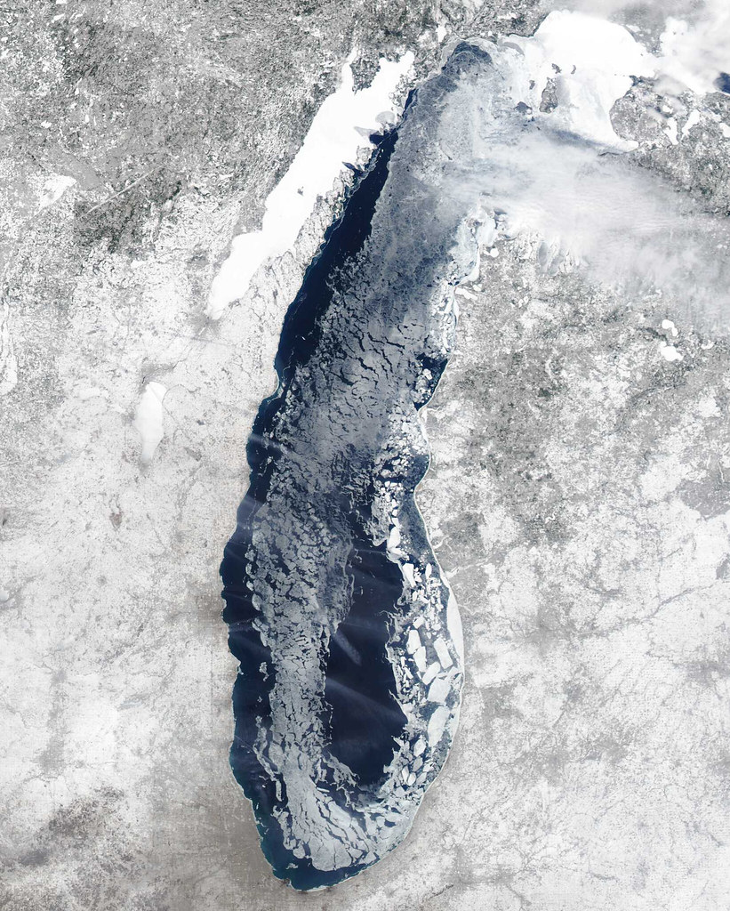 MODIS Satellite Image Lake Michigan Ice Cover | MODIS image … | Flickr
