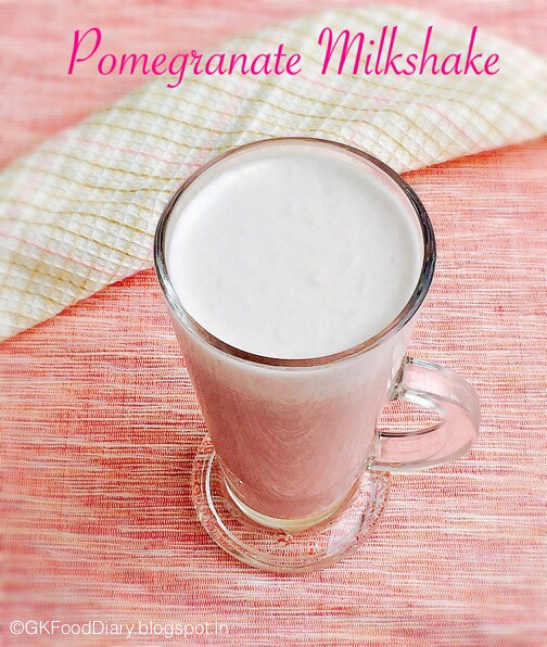 Pomegranate milkshake