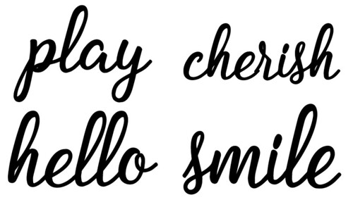Play-Cherish-Hello-Smile SVG Preview