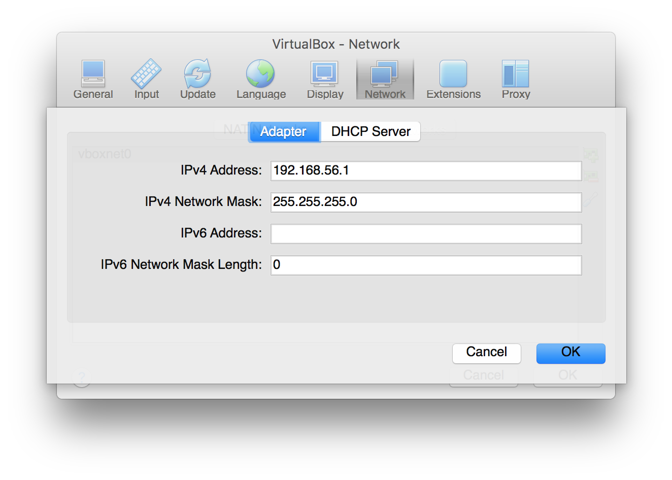 Virtual Box Host-only Network 세부 구성1