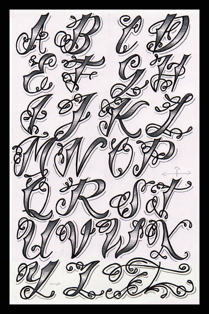 Tattoo Lettering Alphabet