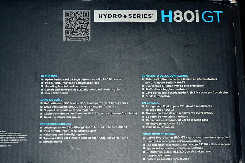 Corsair Hydro Series H80i GT AIO Liquid Cooler