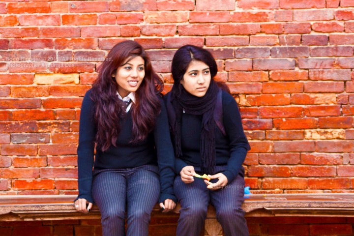 Faces of Nepal - Students at Durbar Square, Kathmandu, Nepal