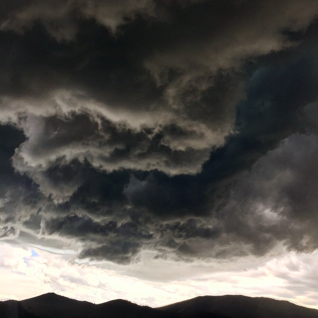 Right after I commented that this cloud looked like Satan's bumhole, tennis ball sized hail rained down on us. Karma.