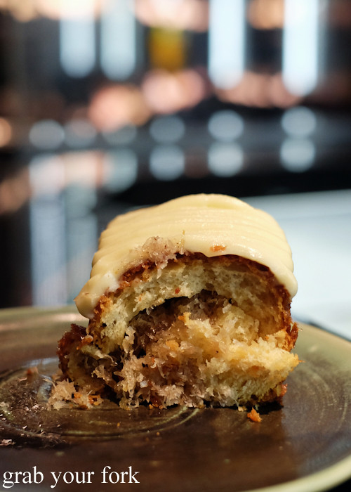 Inside the coconut turnover at Momofuku Seiobo at the Star in Sydney