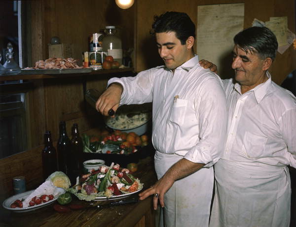 Louis and Michael Pappas preparing Greek salad at Riversid… | Flickr