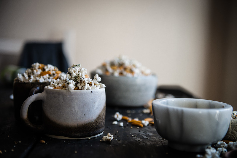 hurricane popcorn | two red bowls