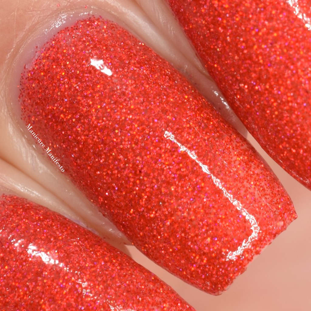 Red glitter nail polish