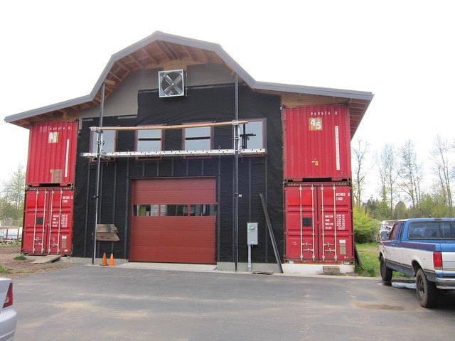 shipping container barn workshop Flickr - Photo Sharing!