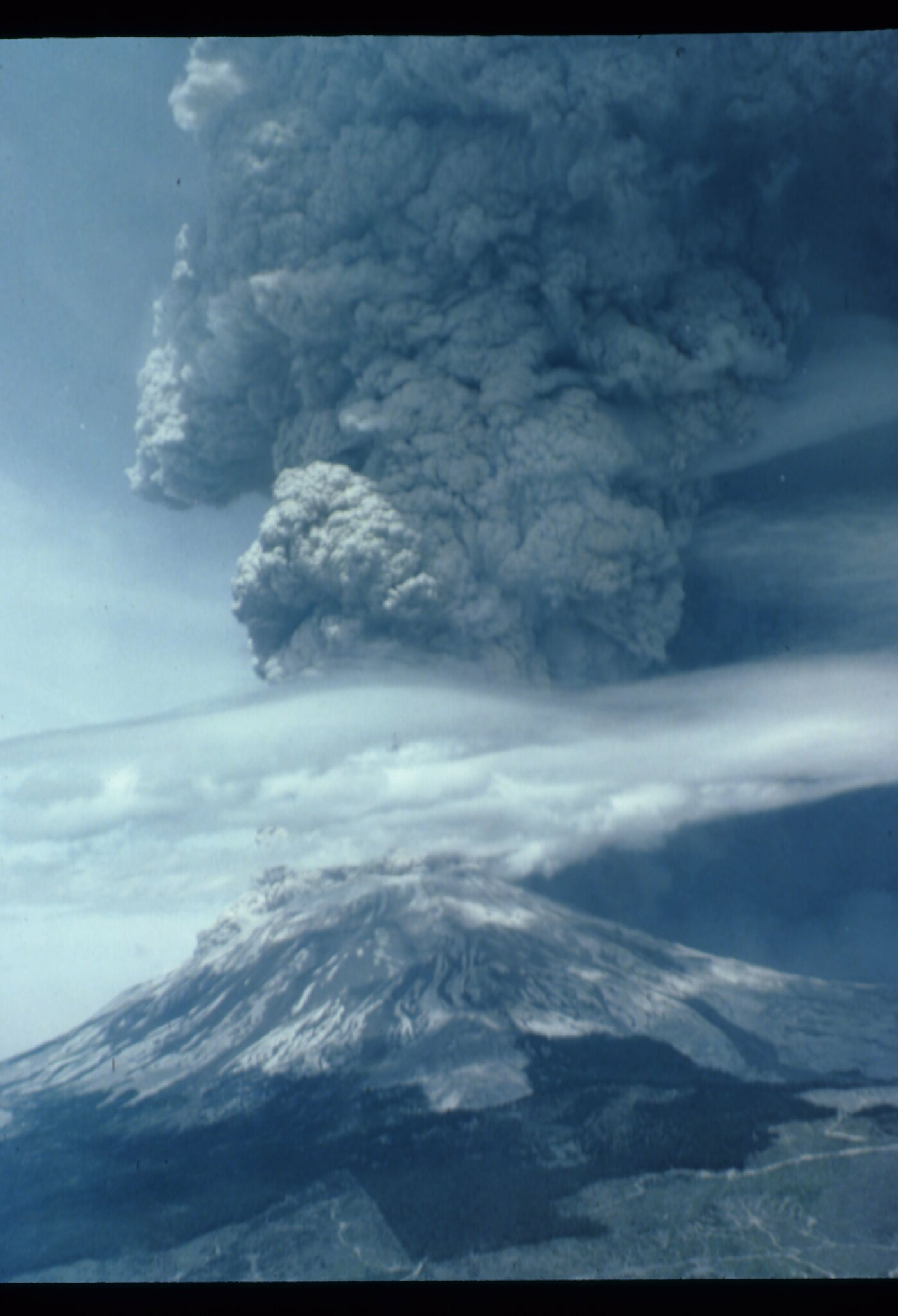 Mt. St. Helens erupts