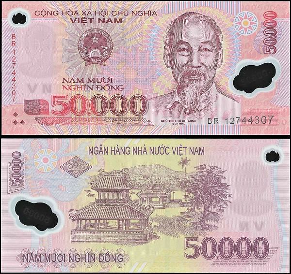 50 000 Dong Vietnam 2003-14, polymer