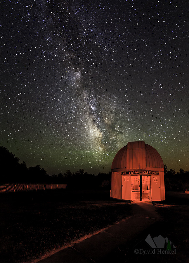Frosty Drew Observatory WIth Milky Way
