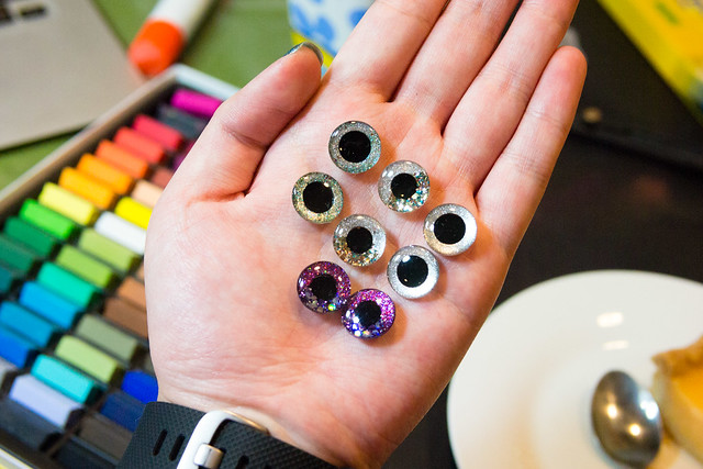 Hand-painted eye chips