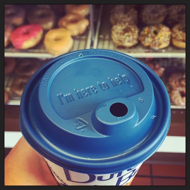 You certainly are, coffee.   Had the full Grants Pass experience with @dutchbros & Jelly Donut.