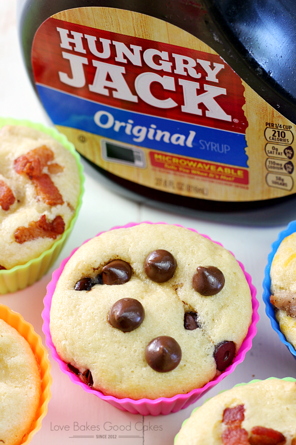 Grab N Go Pancake Muffins with a bottle of Hungry Jack syrup.