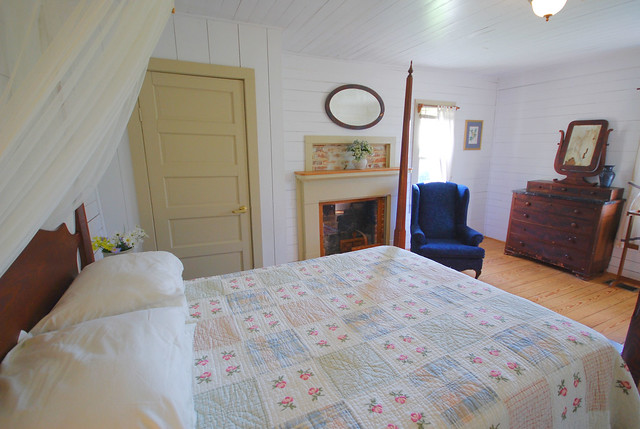 Master bedroom at The Brown House cabin 2 at Chippokes State Park is an historic 3 bedroom cottage