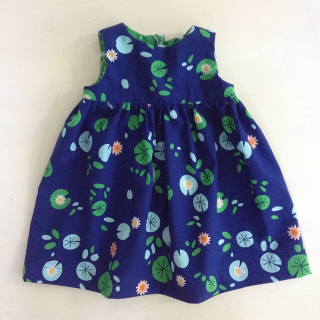 My first, but definitely not my last, #geraniumdress in size 12-18 for a special baby's first birthday (just needs buttons).  #Lotuspondfabric
