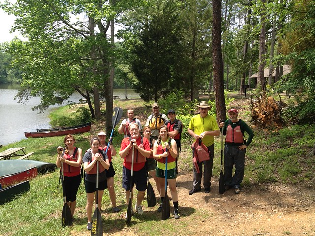 Canoe training for seasonal staff at Bear Creek Lake State Park, Virginia
