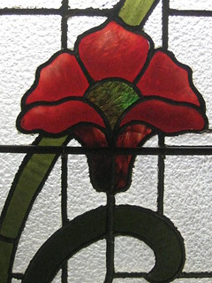 Detail of an Art Nouveau Stained Glass Lounge Window of Reid's Coffee Palace – Lydiard Street, Ballarat