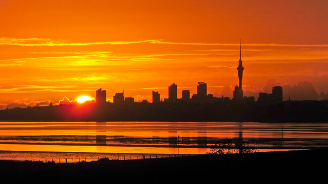 Sunrise over Auckland