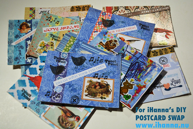 Mom's Pile of Blue Postcards