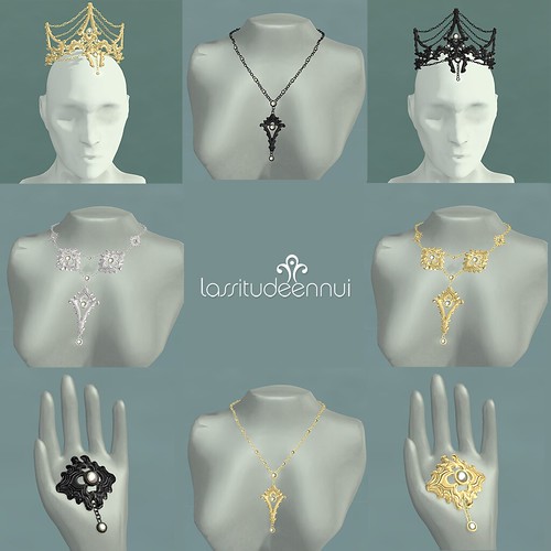 lassitude & ennui Foreboding jewelry set for The Secret Affair