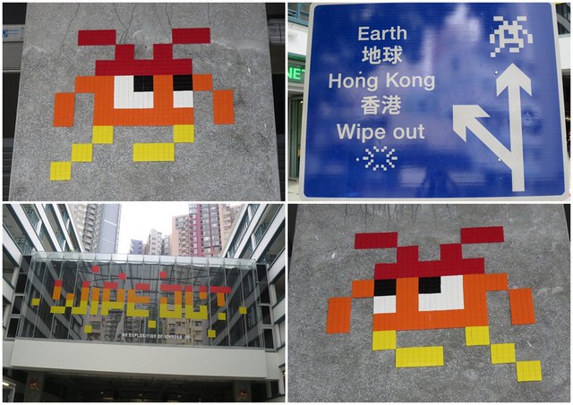 Wipe out by Invader @ PMQ - Hong Kong