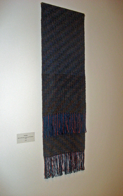 2015 BHS Colour of Water Juried show crackle weave scarf submission by irieknit