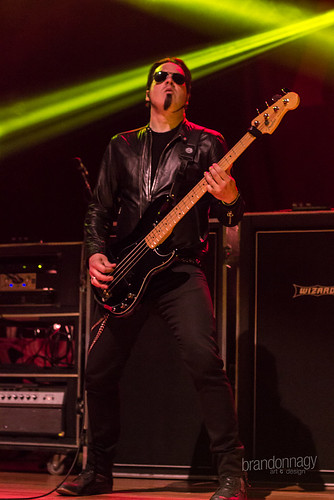 Mark Damon of The Pretty Reckless performing in Flint, MI on 5/19/15. Photo by Brandon Nagy