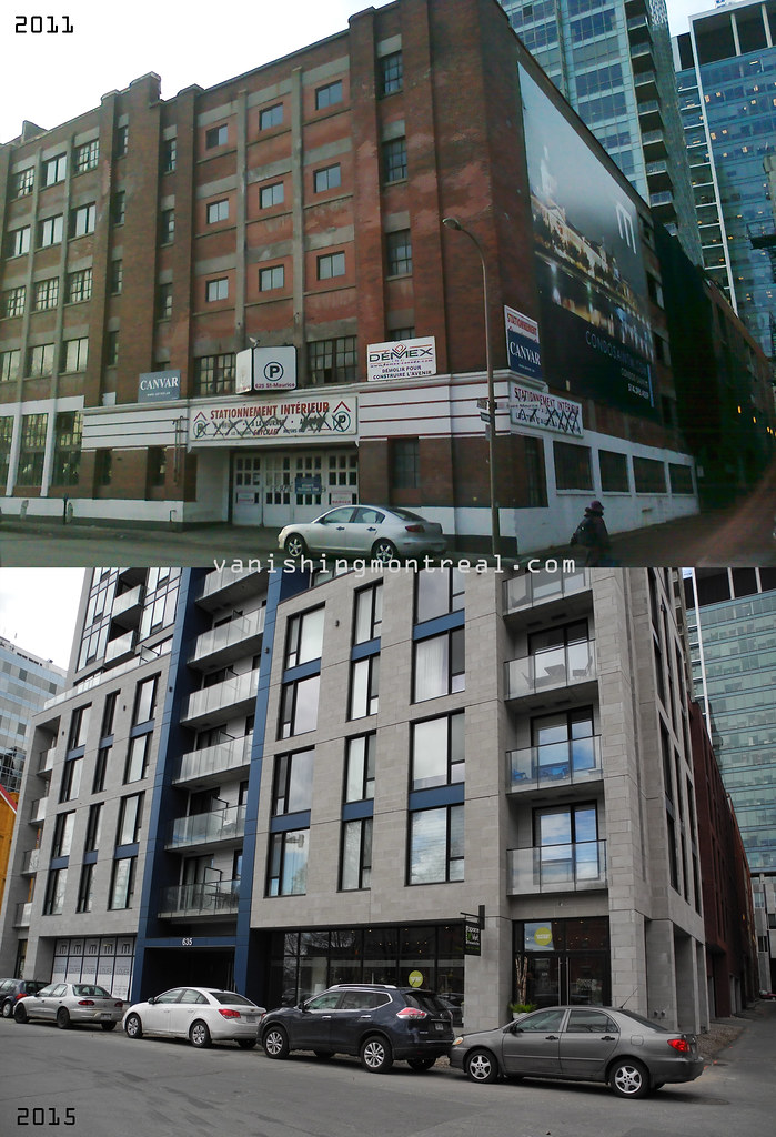 Before / After : Former indoor parking on St Maurice street