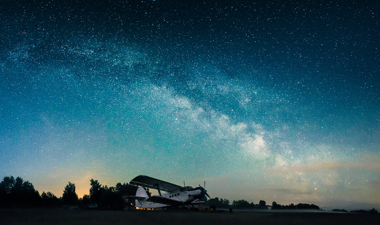 Astro night and old aerodrome