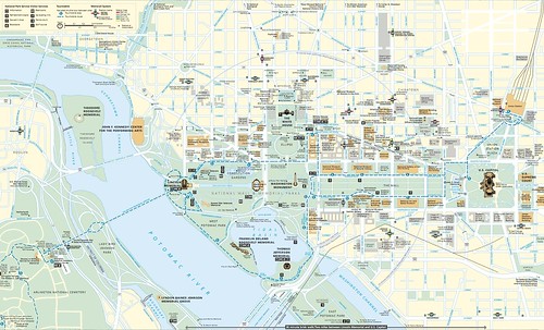 The National Mall and Smithsonian Museums, map
