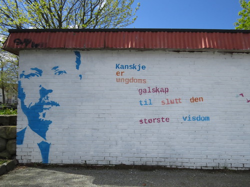 Stencil art at Harestad skole