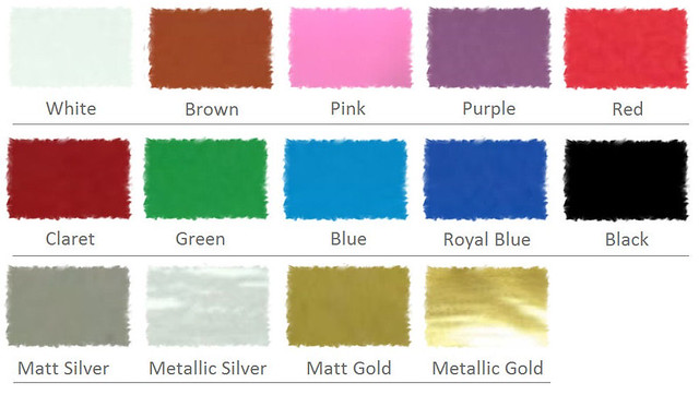 Foil Colour Chart - NEW - with text