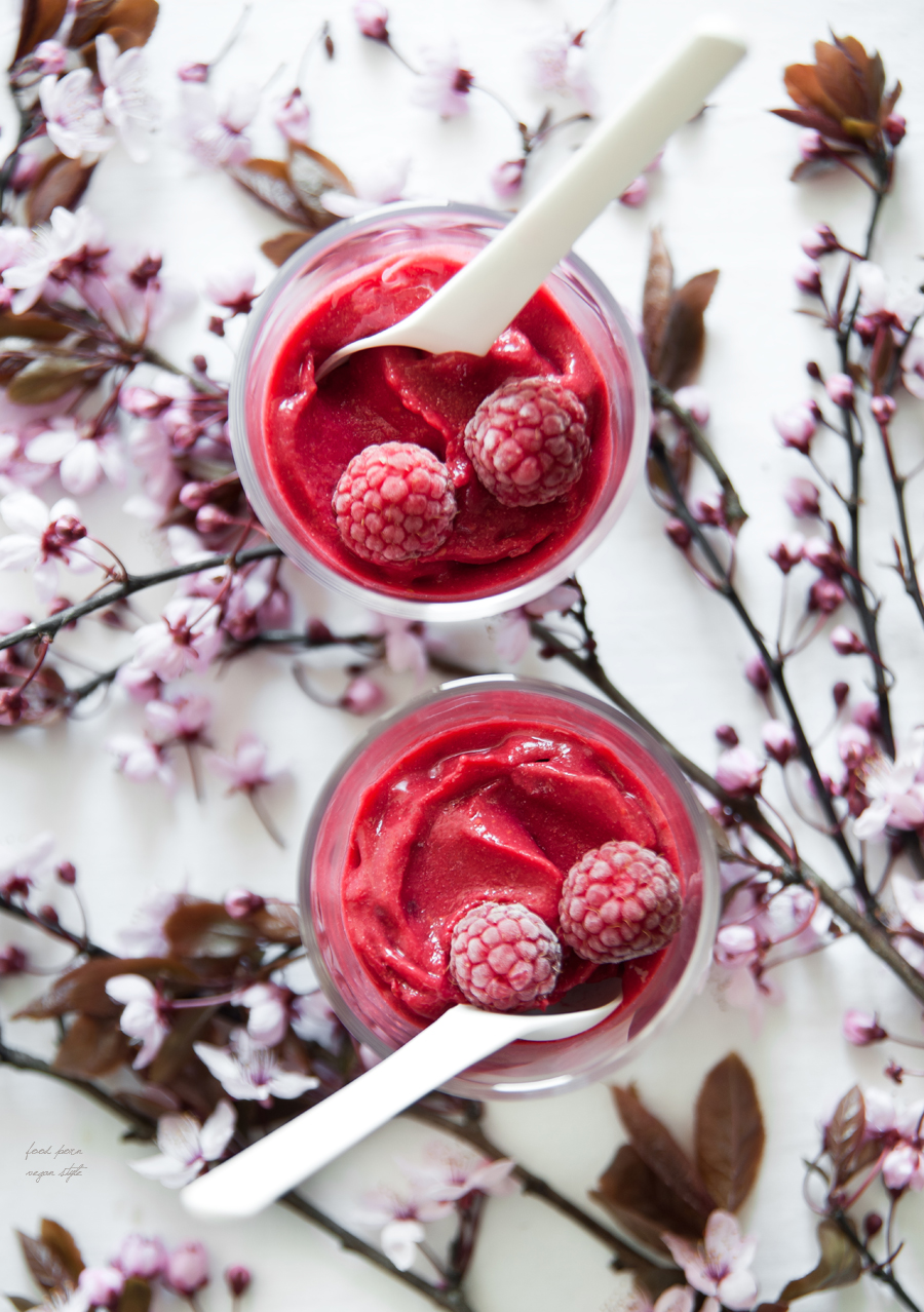 Raspberry ice-cream (sorbet)