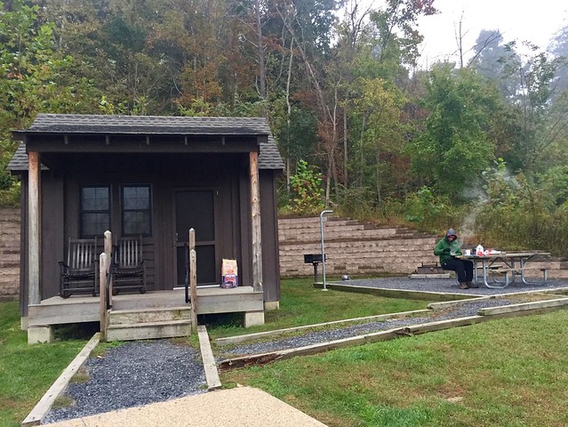 We loved our camping cabin, number 43 at Shenandoah River State Park, Virginia