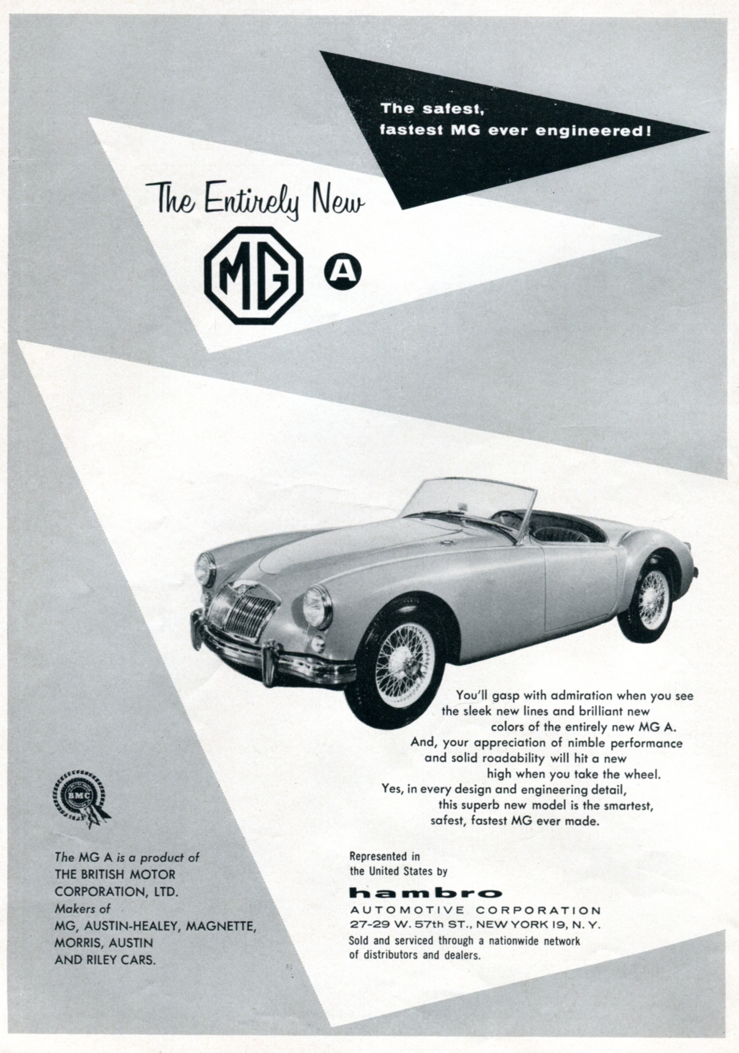 1956 MG MGA - published in Road and Track - August 1956