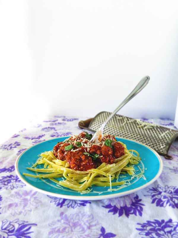 Momma Crawford’s Bolognese Sauce with Home Rolled Fettuccini Pasta