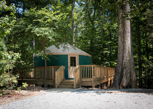 New Yurt for rent at Pocahontas State Park for glamping in Virginia