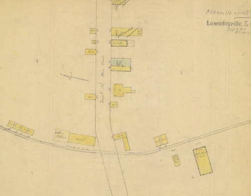 Lowndesville SC Sanborn Map 1915